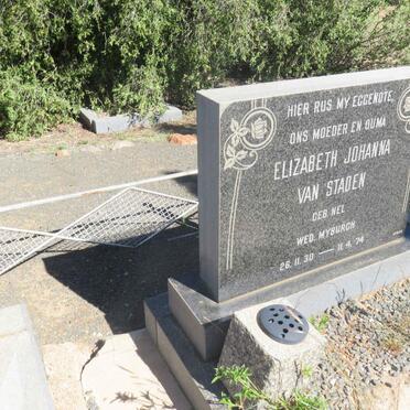 MYBURGH Lambertus J. 1921-1967 :: VAN STADEN Elizabeth Johanna wed. MYBURGH nee NEL 1930-1974