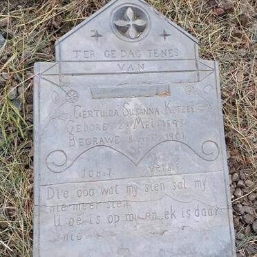 KOTZEE Gertruida Susanna 1893-1901