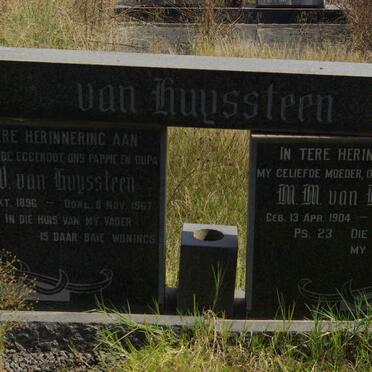HUYSSTEEN G.W., van 1896-1967 &amp; M.M. 1904-1999