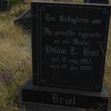 KRIEL Delina E. 1911-1990