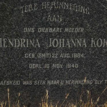 KOK Hendrina Johanna nee SMIT 1884-1940