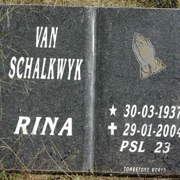 SCHALKWYK  Rina, van 1937-2004