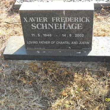 SCHNEHAGE Xavier Frederick 1946-2002