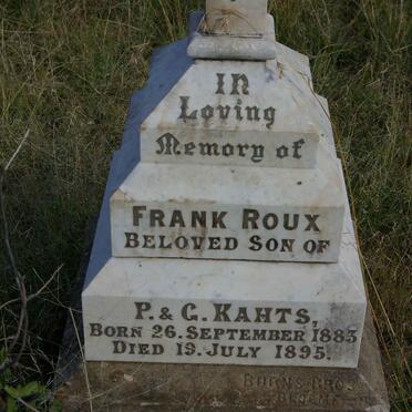 KAHTS Frank Roux 1883-1895