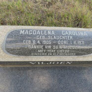 VILJOEN Magdalena Carolina nee SLAUGHTER 1905-1971