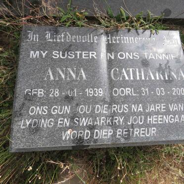 VENTER Anna Catharina 1939-2003