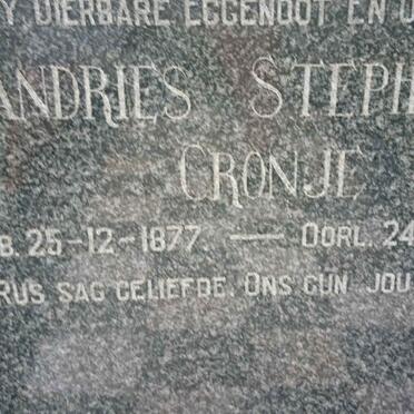 CRONJE Andries Stephanus 1877-1949