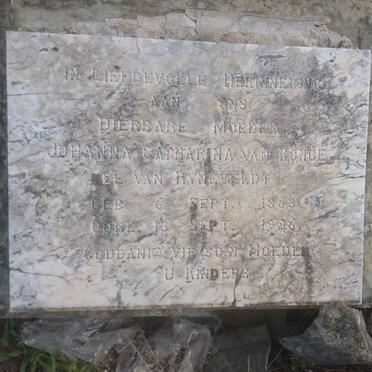 RONGE Johanna Catharina, van nee van RYNEVELDT 1863-1946