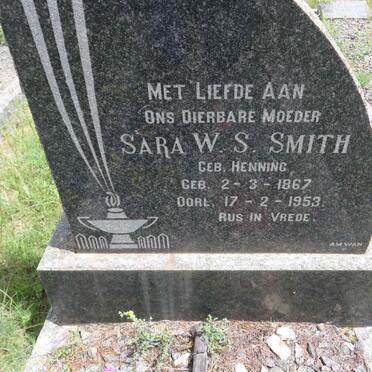 SMITH Sara W.S. nee HENNING 1867-1953
