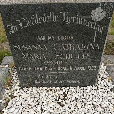 SCHUTTE Susanna Catharina Maria 1915-1932