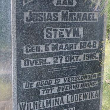 STEYN Josias Michael 1848-1916 &amp; Wilhelmina Lodewika PANSEGROUW 1850-1930