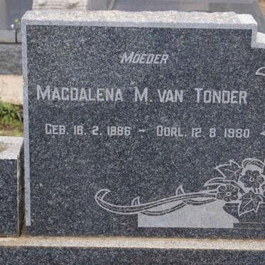 TONDER Magdalena M., van 1886-1980