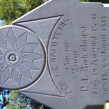 BADENHORST P.J. 1891-1917