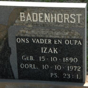 BADENHORST Izak 1890-1972