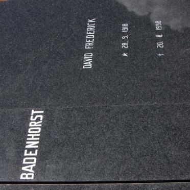 BADENHORST David Frederick 1918-1998