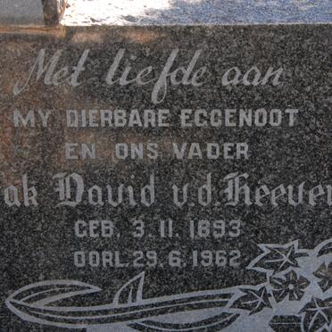 HEEVER Izak David, v.d 1893-1962