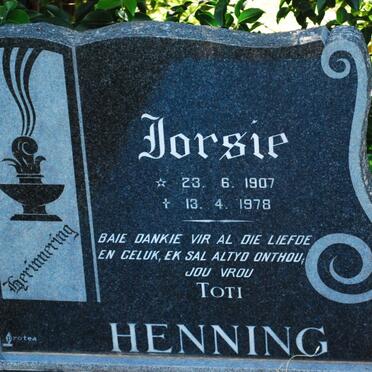 HENNING Jorsie 1907-1978