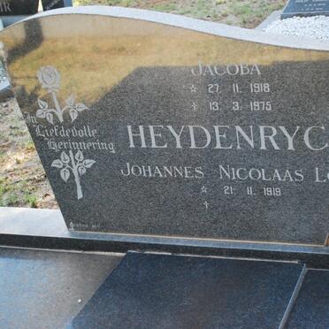 HEYDENRYCH Johannes Nicolaas Louw 1919- &amp; Jacoba 1918-1975