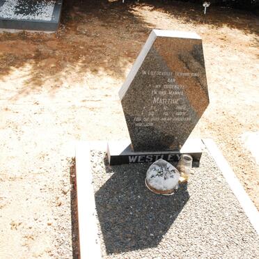 WESTLEY Marthie 1902-1989