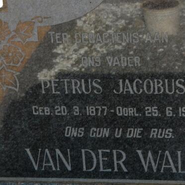 WALT Petrus Jacobus, van der 1877-1937