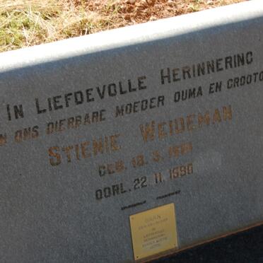 WEIDEMAN Stienie 1891-1990 :: ? Baan 192?-1989