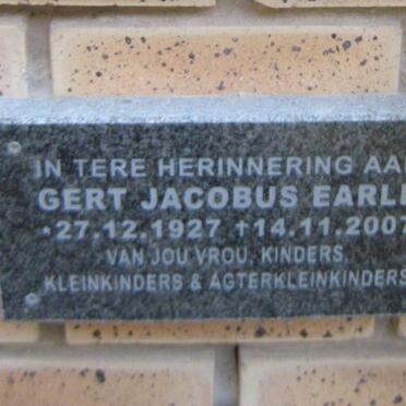 EARLE Gert Jacobus 1927-2007