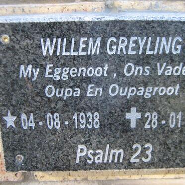 GREYLING Willem 1938-2018