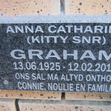 GRAHAM Anna Catharina 1925-2011