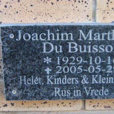 BUISSON Joachim Marthinus, du 1929-2005
