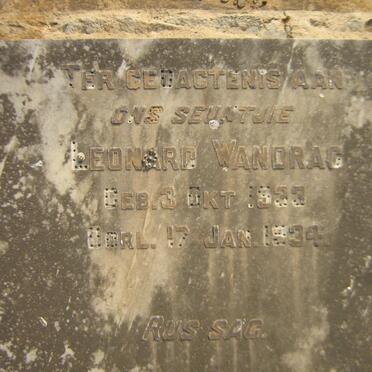 WANDRAG Leonard 1933-1934