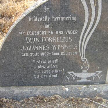 WESSELS Dirk Cornelius Johannes 1902-1954