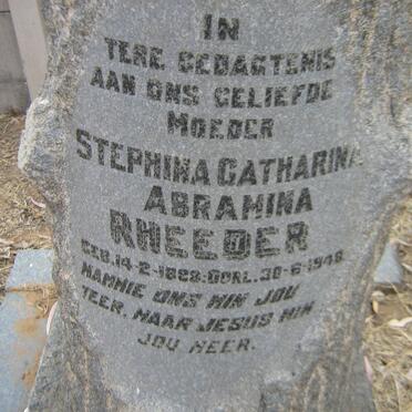 RHEEDER Stephina Catharina Abramina 1898-1948