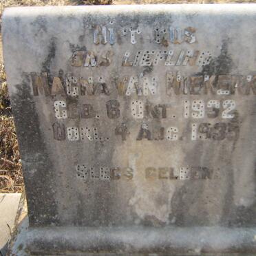 NIEKERK Magna, van 1932-1935