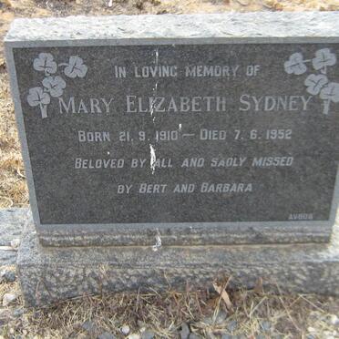 SYDNEY Mary Elizabeth 1910-1952