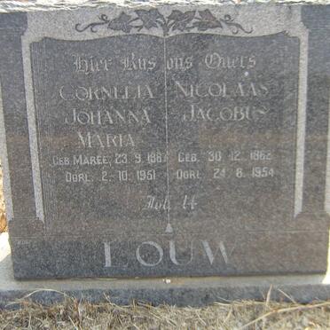 LOUW Nicolaas Jacobus 1862-1954 &amp; Cornelia Johanna Maria MAREE 1867-1951