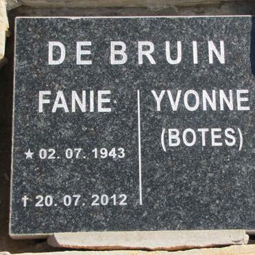 BRUIN Fanie, de 1943-2012 &amp; Yvonne BOTES