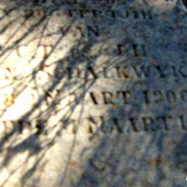 SCHALKWYK, van 1900-1900