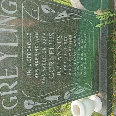 GREYLING Cornelius Johannes 1928-1989
