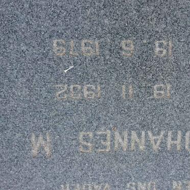 VERSTER Johannes M. 1932-1979 &amp; Francina L. 1942-1997