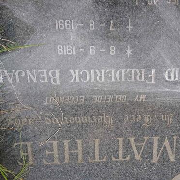 MATTHEE David Frederick Benjamin 1918-1991