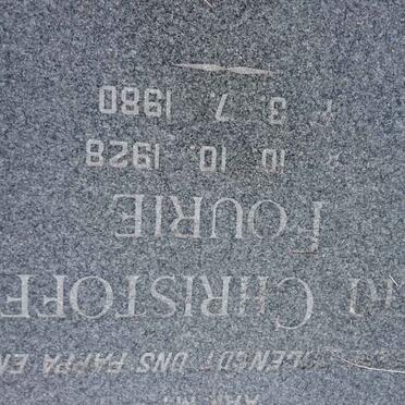 FOURIE Gert Christoffel 1928-1980