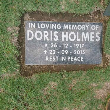 HOLMES Doris 1917-2015