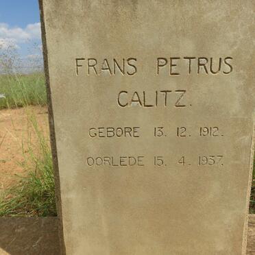 CALITZ Frans Petrus 1912-1937