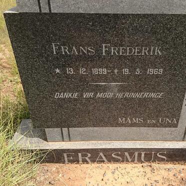 ERASMUS Frans Frederik 1899-1969