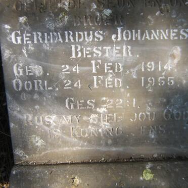 BESTER Gerhardus Johannes 1914-1955