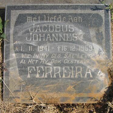 FERREIRA Jacobus Johannes 1941-1959