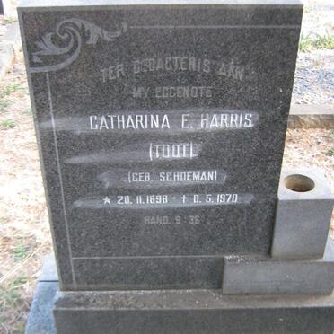 HARRIS Catharina E. nee SCHOEMAN 1898-1970