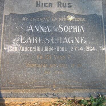 LABUSCHAGNE Anna Sophia nee KRUGER 1894-1964