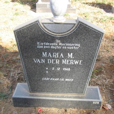 MERWE Maria M., van der 1940-