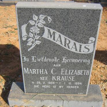 MARAIS Martha C. Elizabeth nee KRAUSE 1906-1994